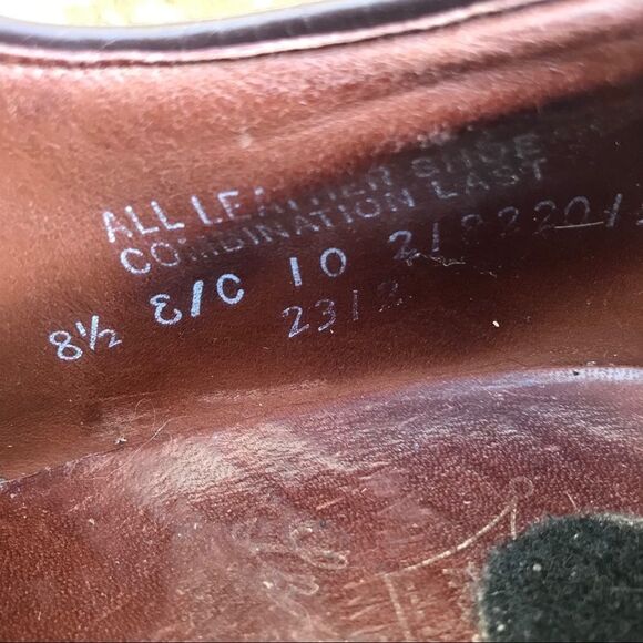 Vintage heavy punched wingtip oxfords mod hipster size 8.5 C HANOVER - Picture 3 of 9